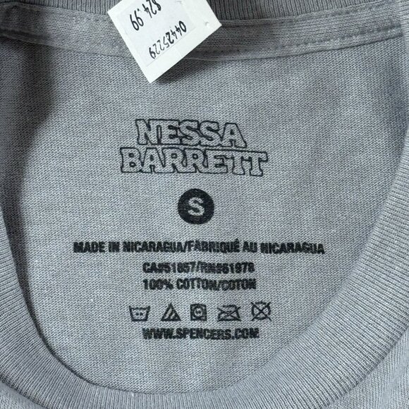 Nessa Barrett Lie Sketch Gray T-Shirt SMALL New - Picture 6 of 6
